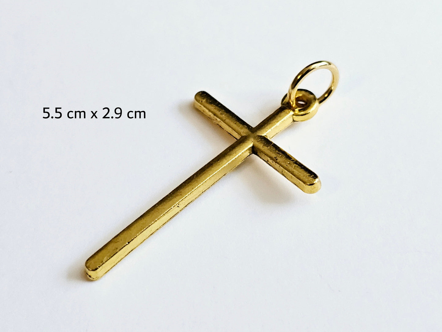 Distressed Gold Cross Pendants - First Communion Confirmation Graduation Easter Gift