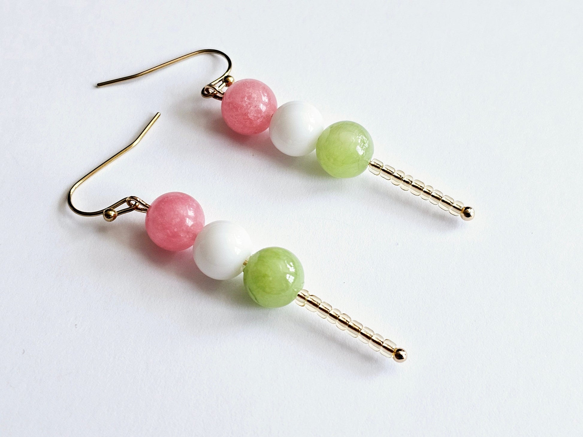 Small dango gemstone earrings.