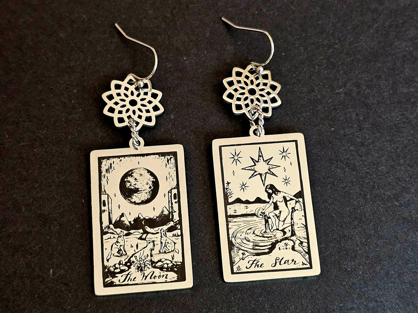 Moon and star earrings