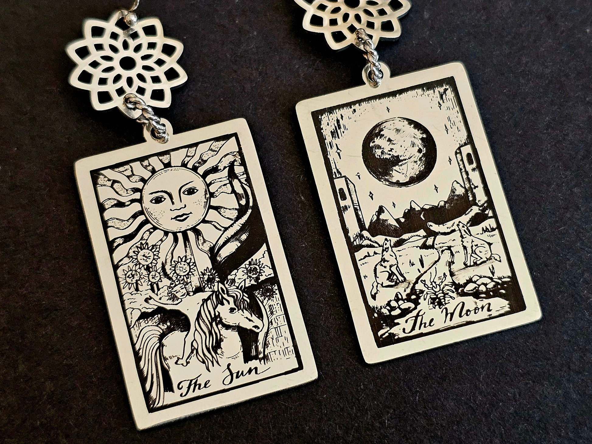 Sun and moon earrings