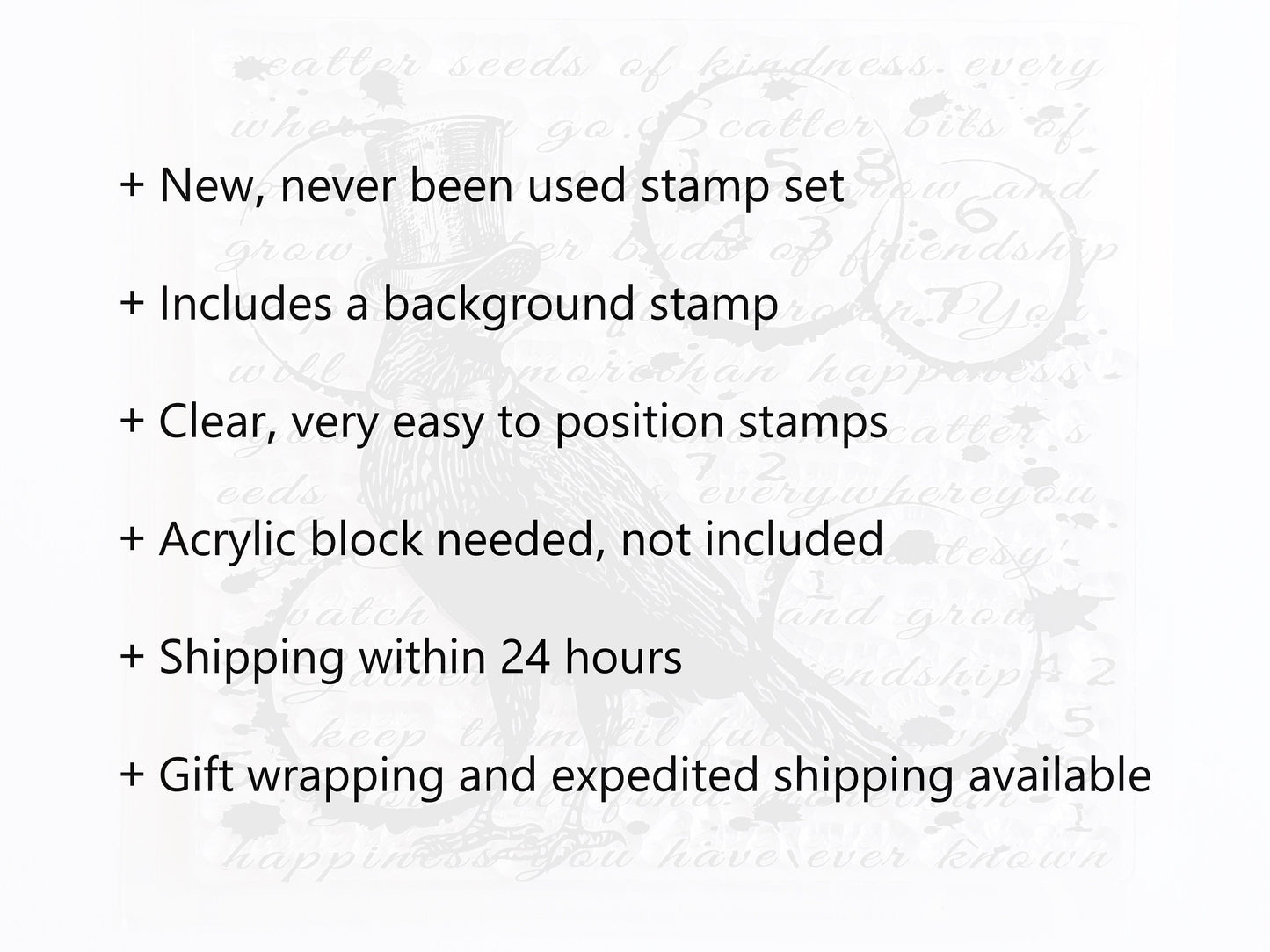 Expedited shipping available, gift wrapping available, shipped next day.