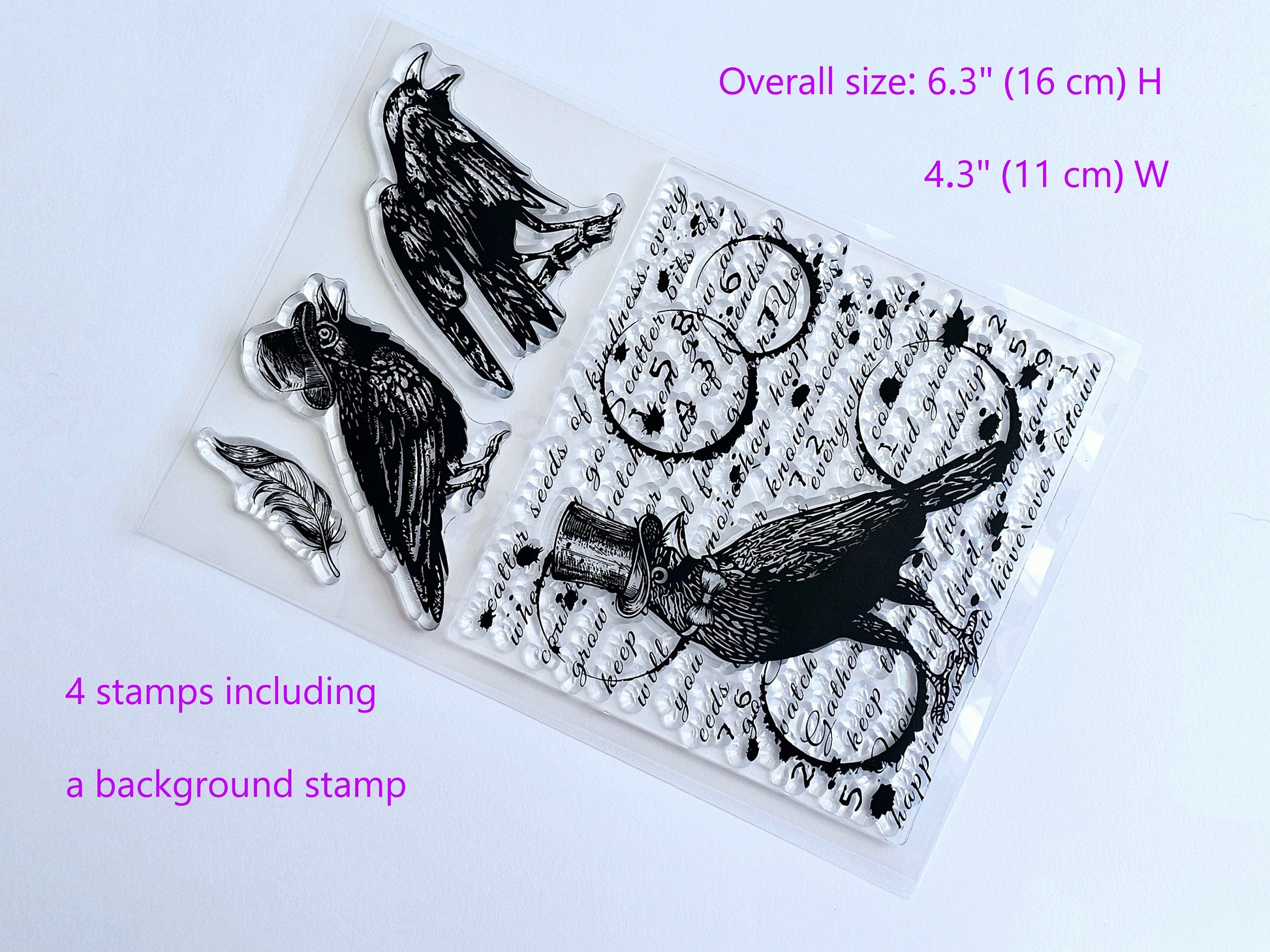 Stamp overall dimensions 6.3 by4.3 inches.