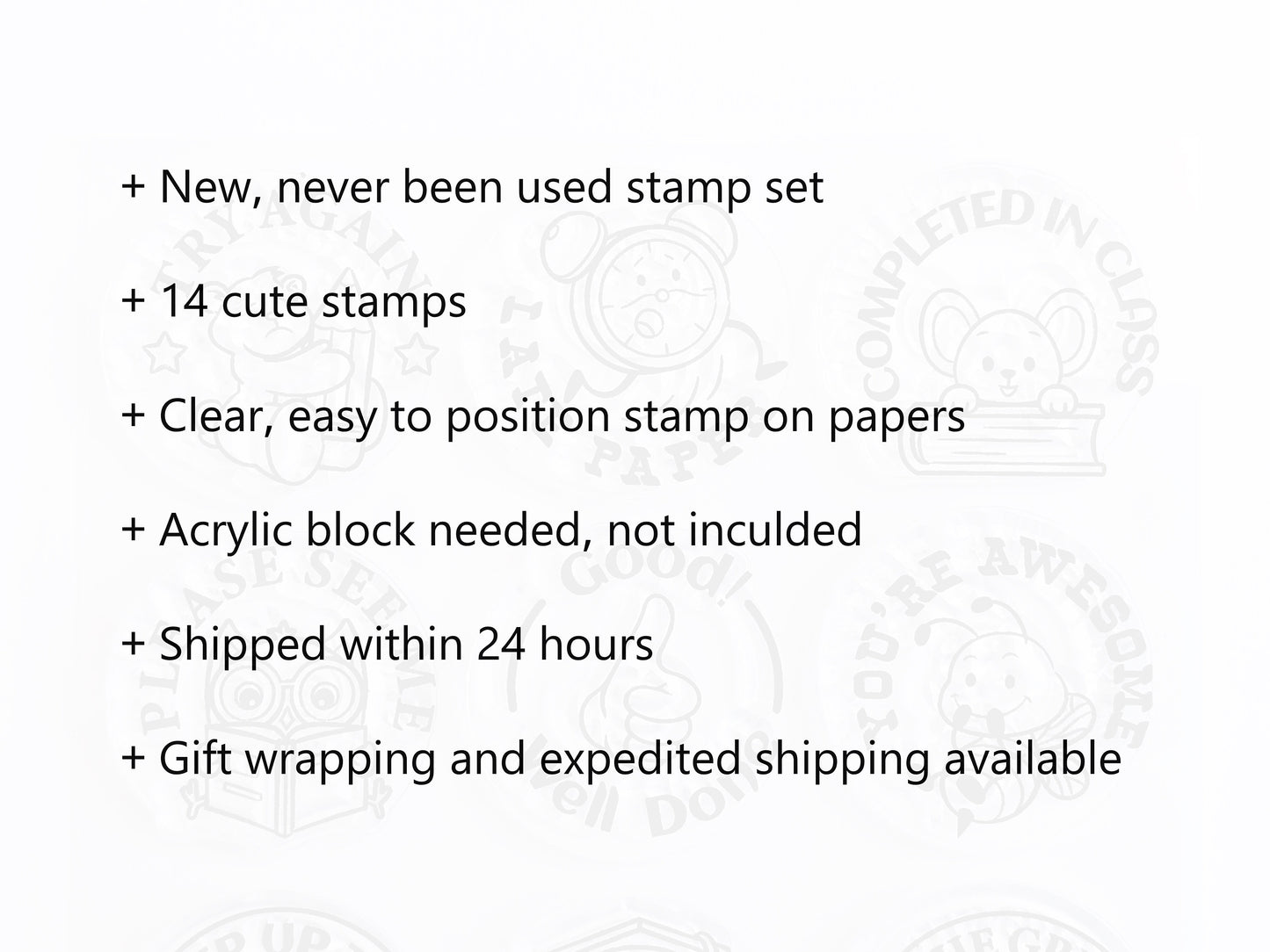 Teacher Stamp Set - Grading Stamps - Teacher Gift Feedback Stamps