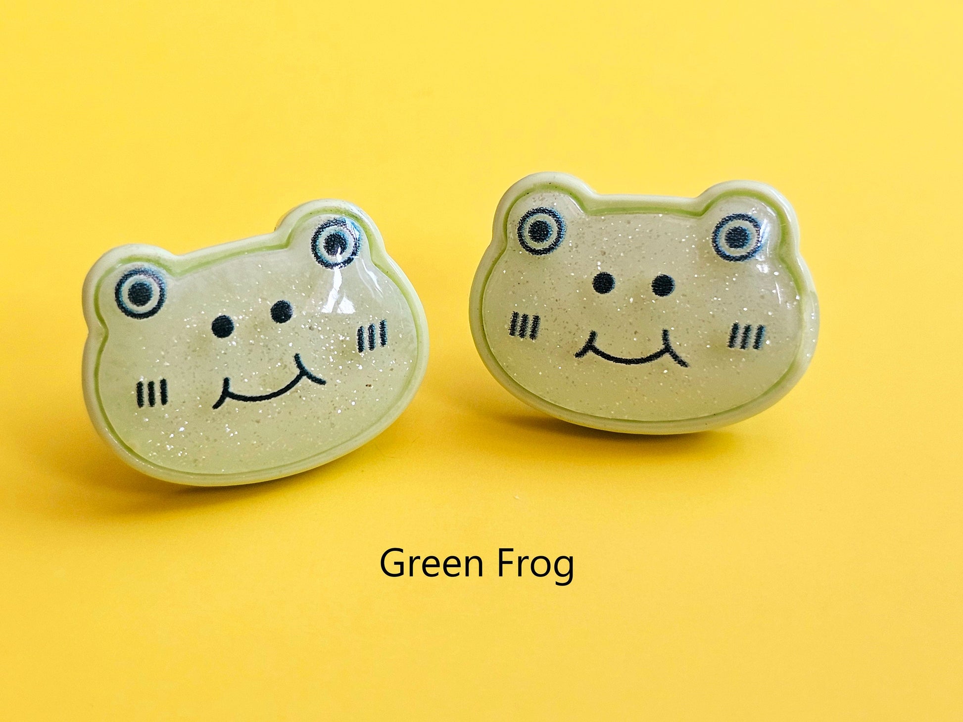 Frog stud earrings