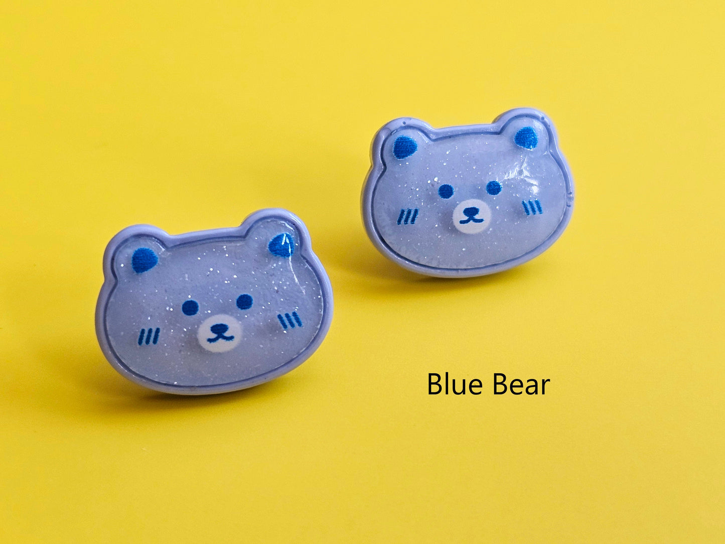 Bear stud earrings