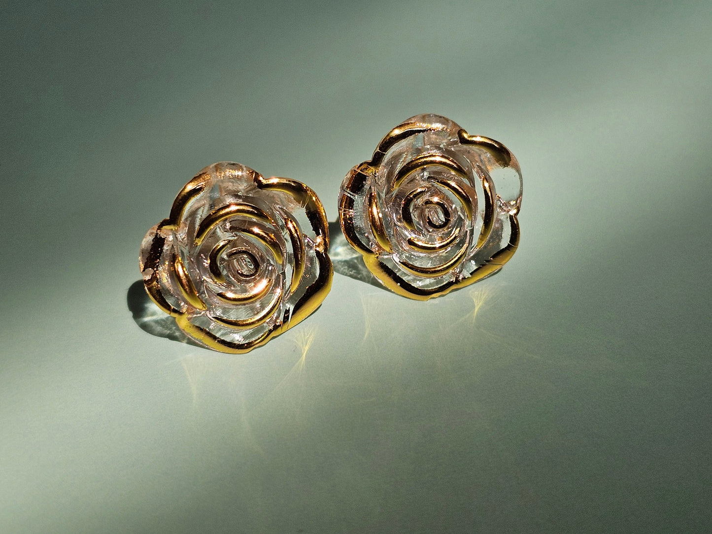 Handmade Rose Studs - Titanium Stud Earrings - Hypoallergenic for Sensitive Ears