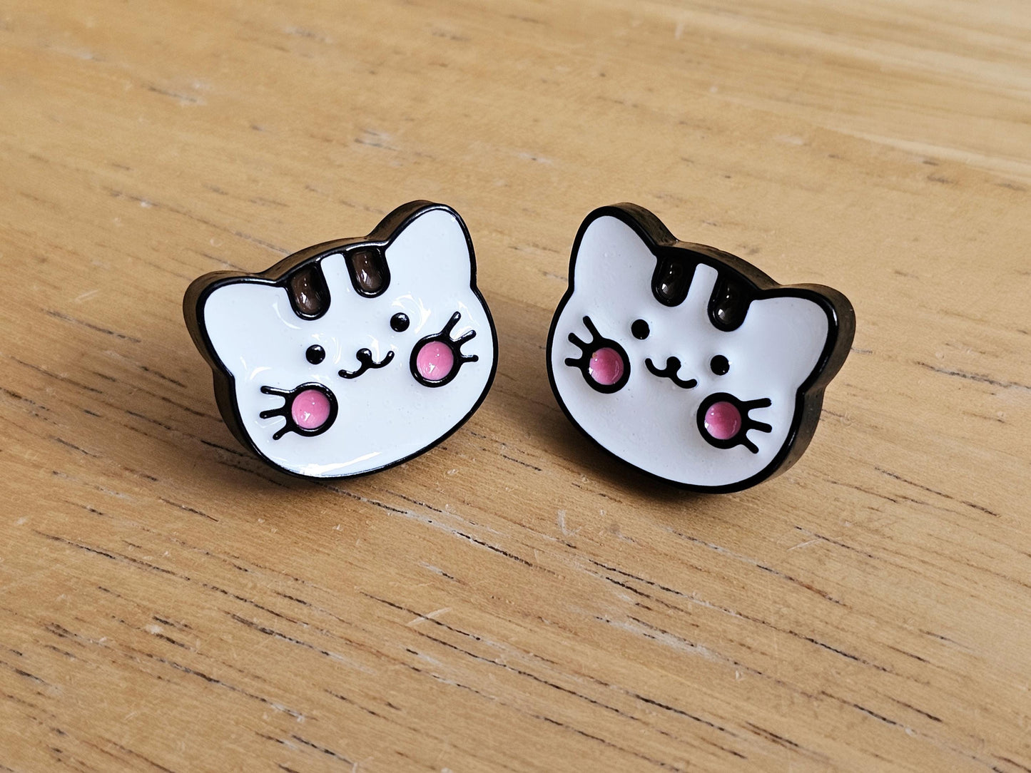 Chunky Cat Studs Titanium Studs for Sensitive Ears