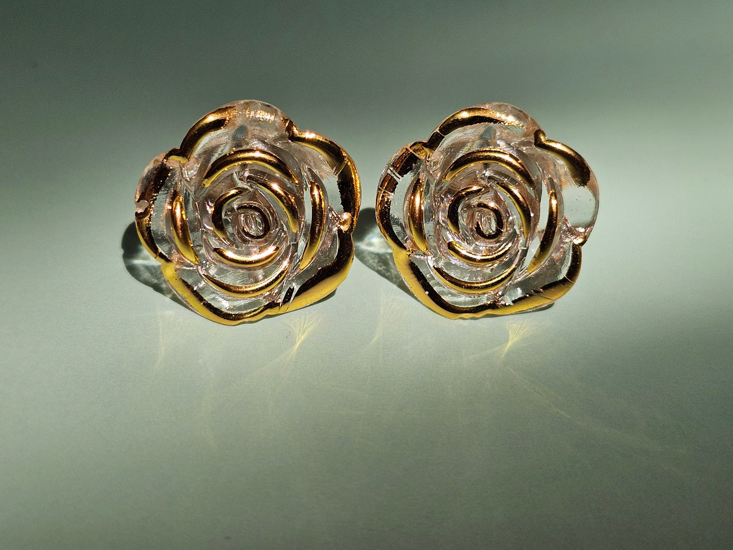 Handmade Rose Studs - Titanium Stud Earrings - Hypoallergenic for Sensitive Ears