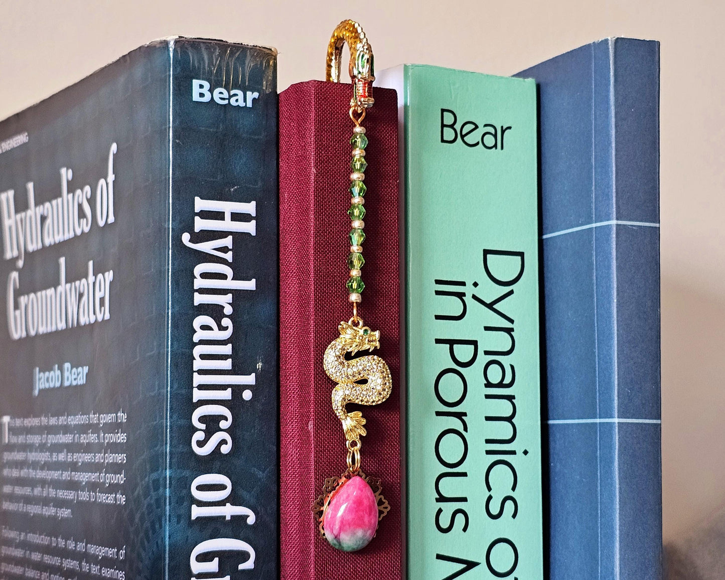 Luxury Dragon Bookmark Gemstone Hook Bookmark