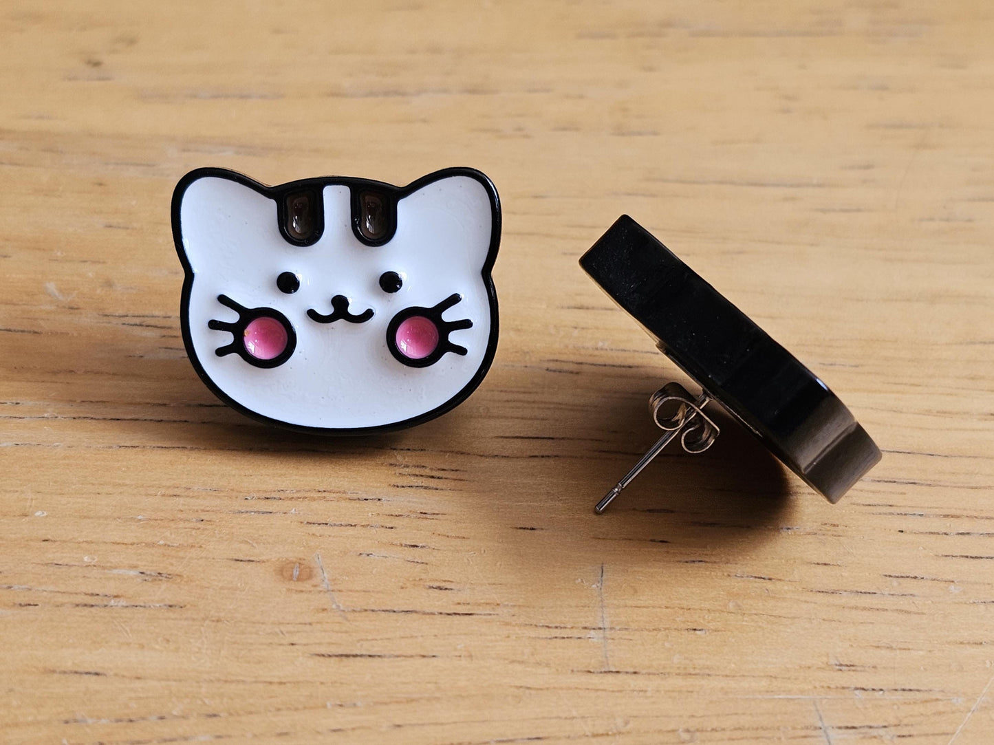 Chunky Cat Studs Titanium Studs for Sensitive Ears