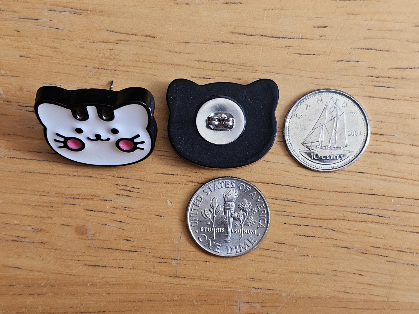 Chunky Cat Studs Titanium Studs for Sensitive Ears