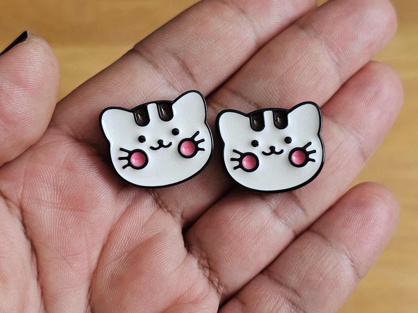 Chunky Cat Studs Titanium Studs for Sensitive Ears