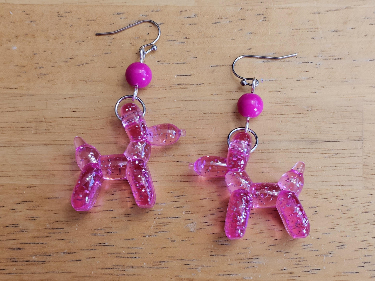 Beaded cute and whimsical dog earrings.