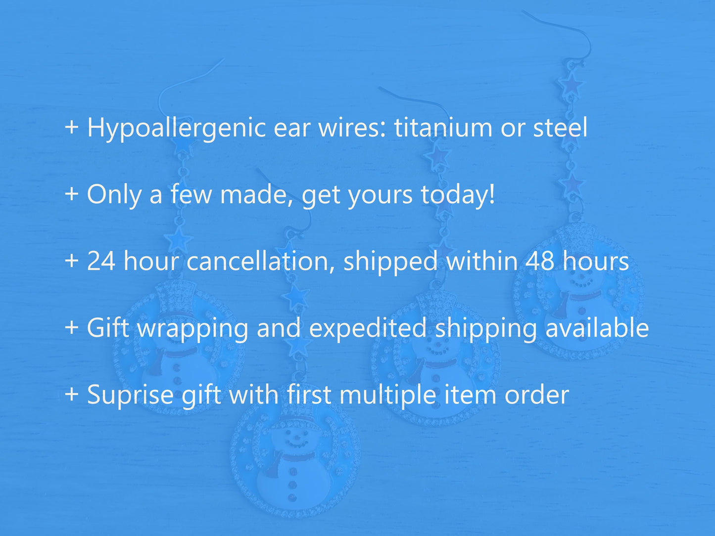 Surprise gift with multiple item order. Next day shipping on most orders. Expedited shipping available. 

Contact me with any questions.