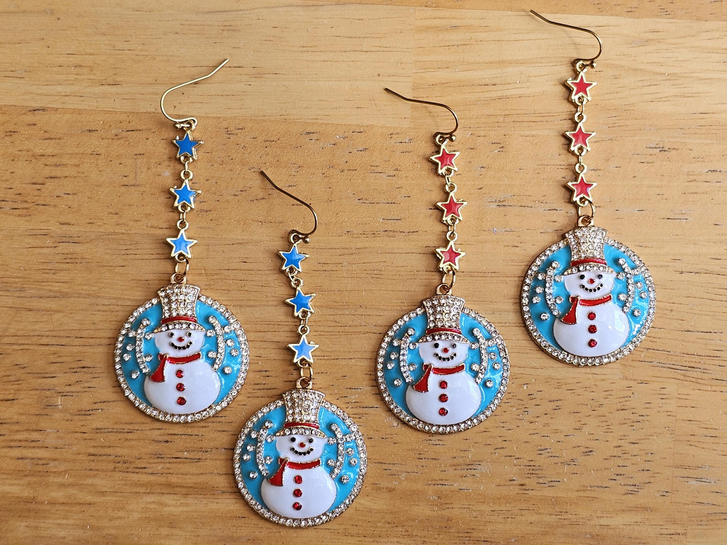 Snowman Earrings Hypoallergenic Christmas Earrings for Sensitive Ears Holiday Earrings Handmade Back to School Gift Labour Day SALE