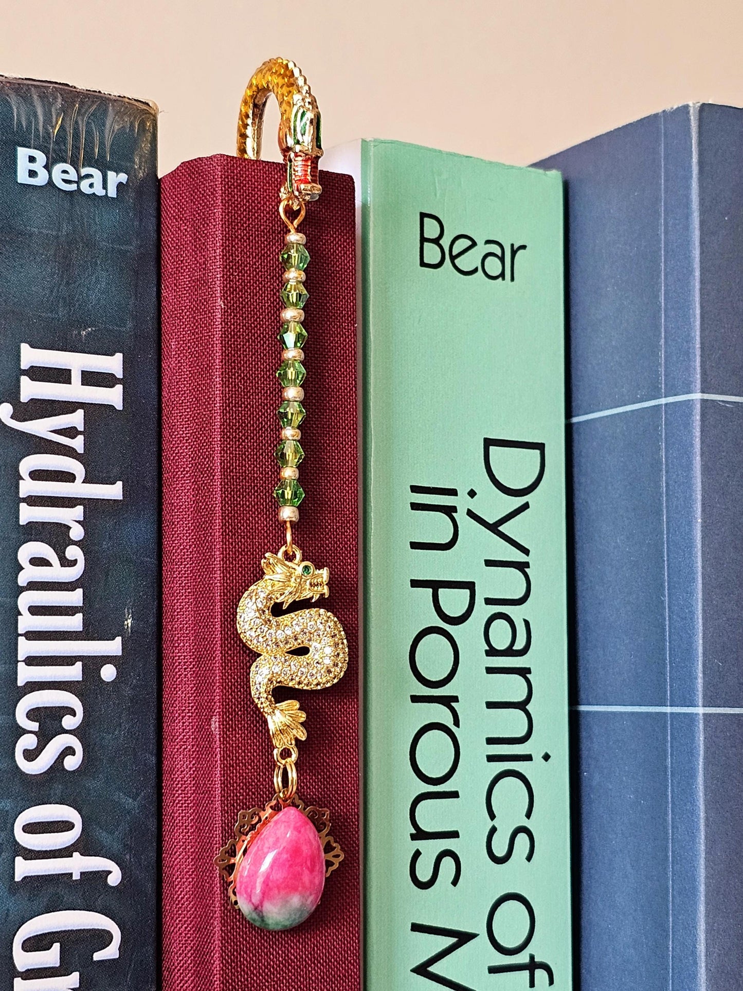 Luxury Dragon Bookmark Gemstone Hook Bookmark