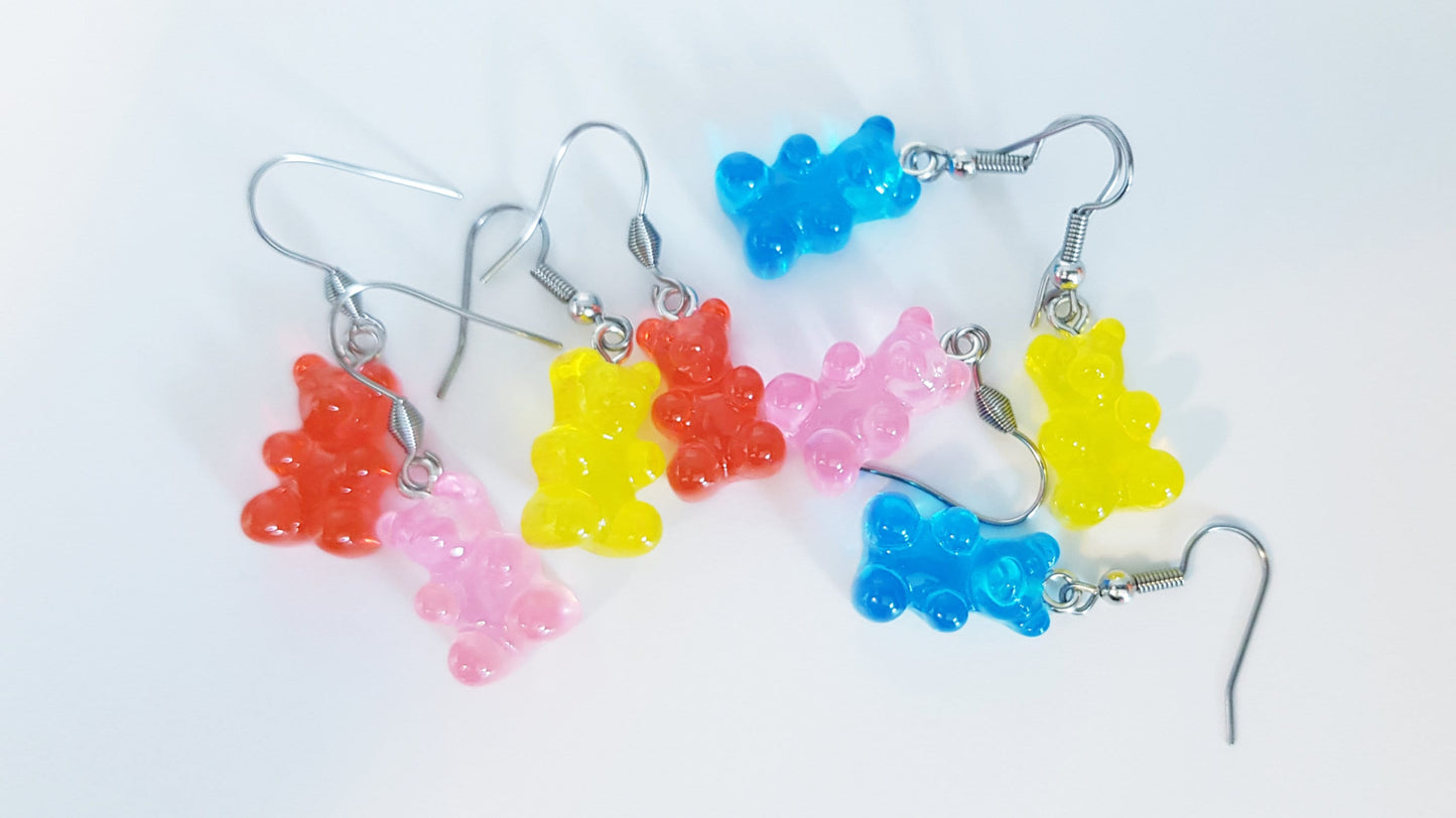 Handmade Bear Earrings - Hypoallergenic Candy Earrings - Cute Mini Food Jewelry