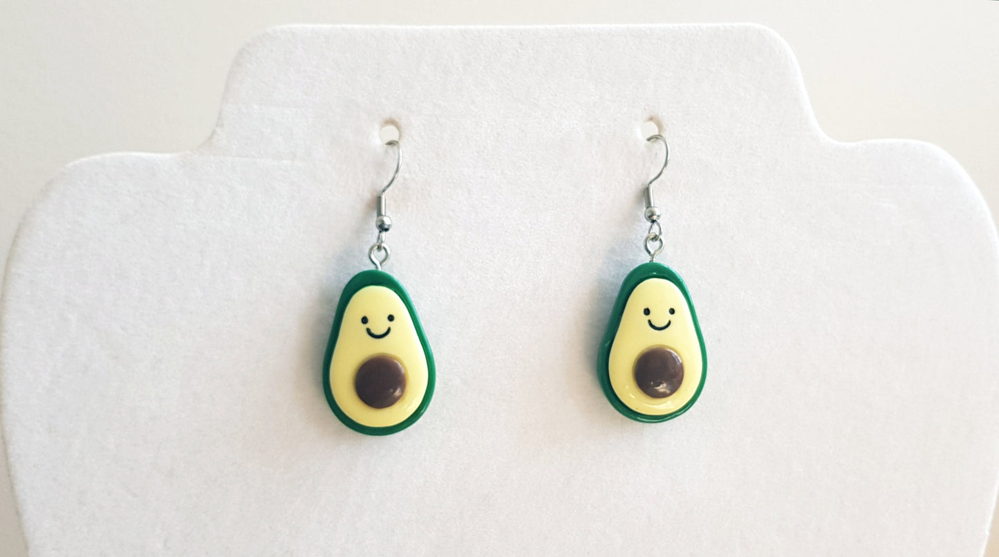 Cute Avocado Earrings Hypoallergenic Handmade Birthday Mother's Day Gift