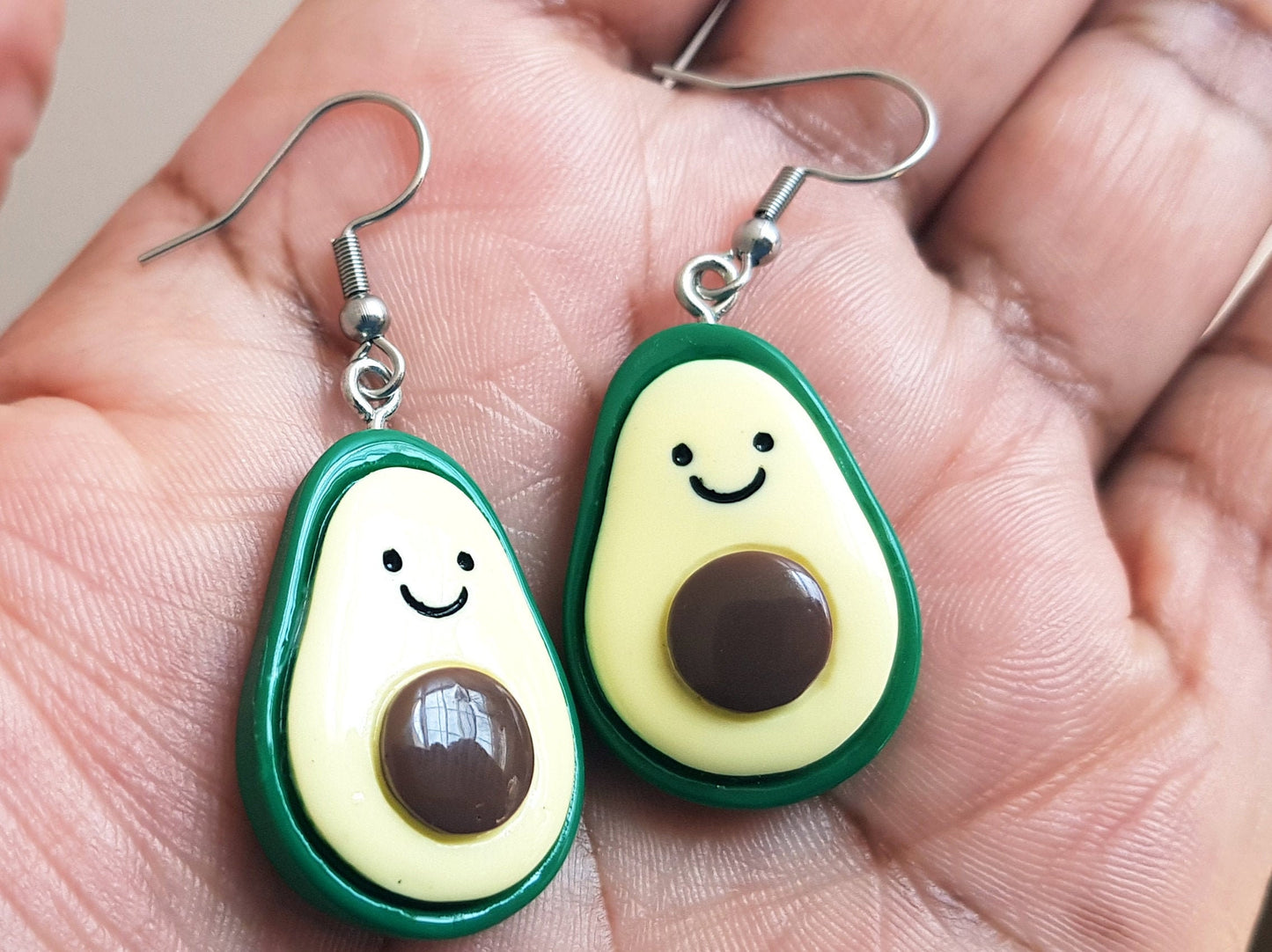 Cute Avocado Earrings Hypoallergenic Handmade Birthday Mother's Day Gift