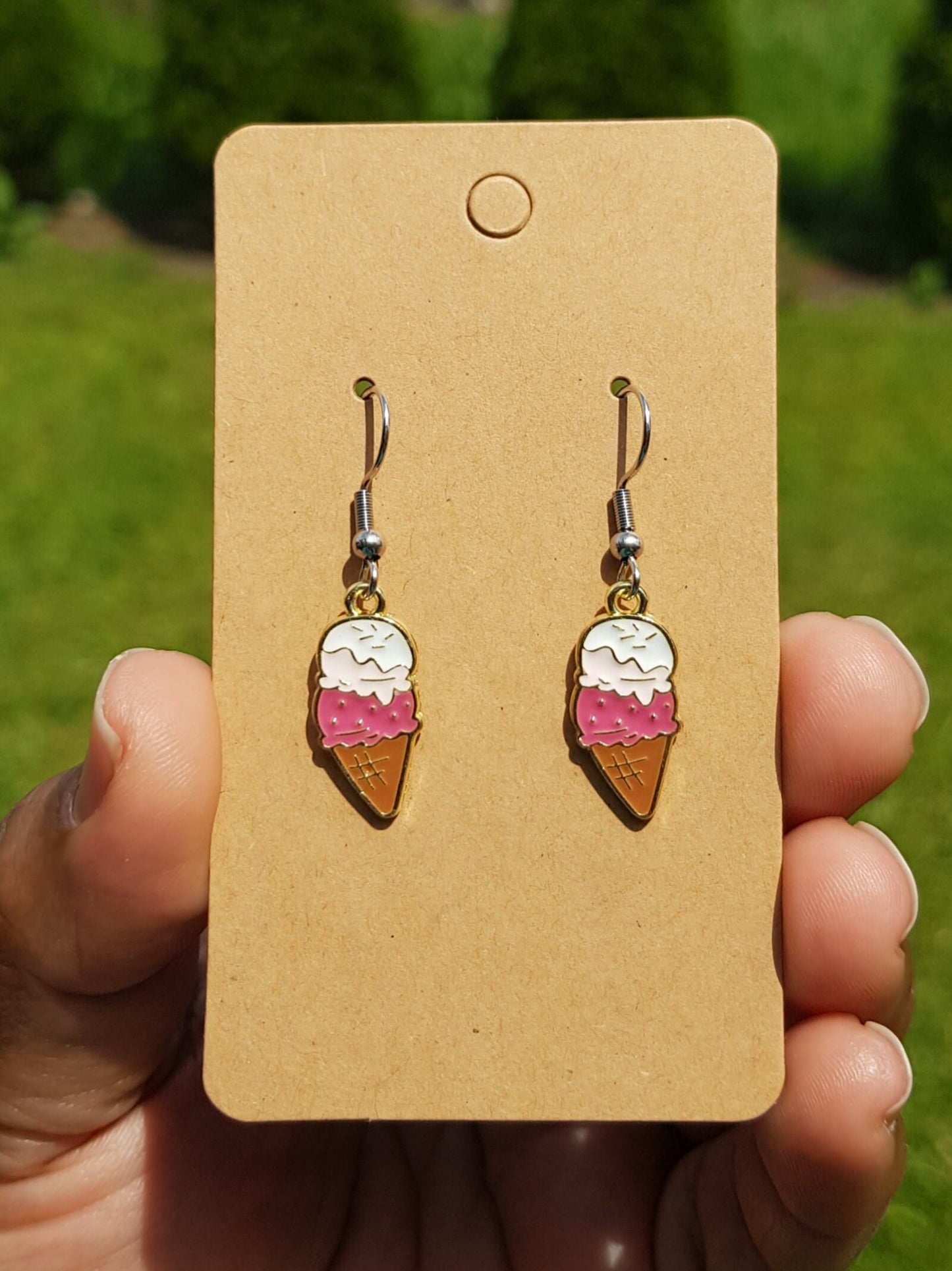 Ice Cream Earrings - Hypoallergenic Food Earrings - Handmade Birthday Gift