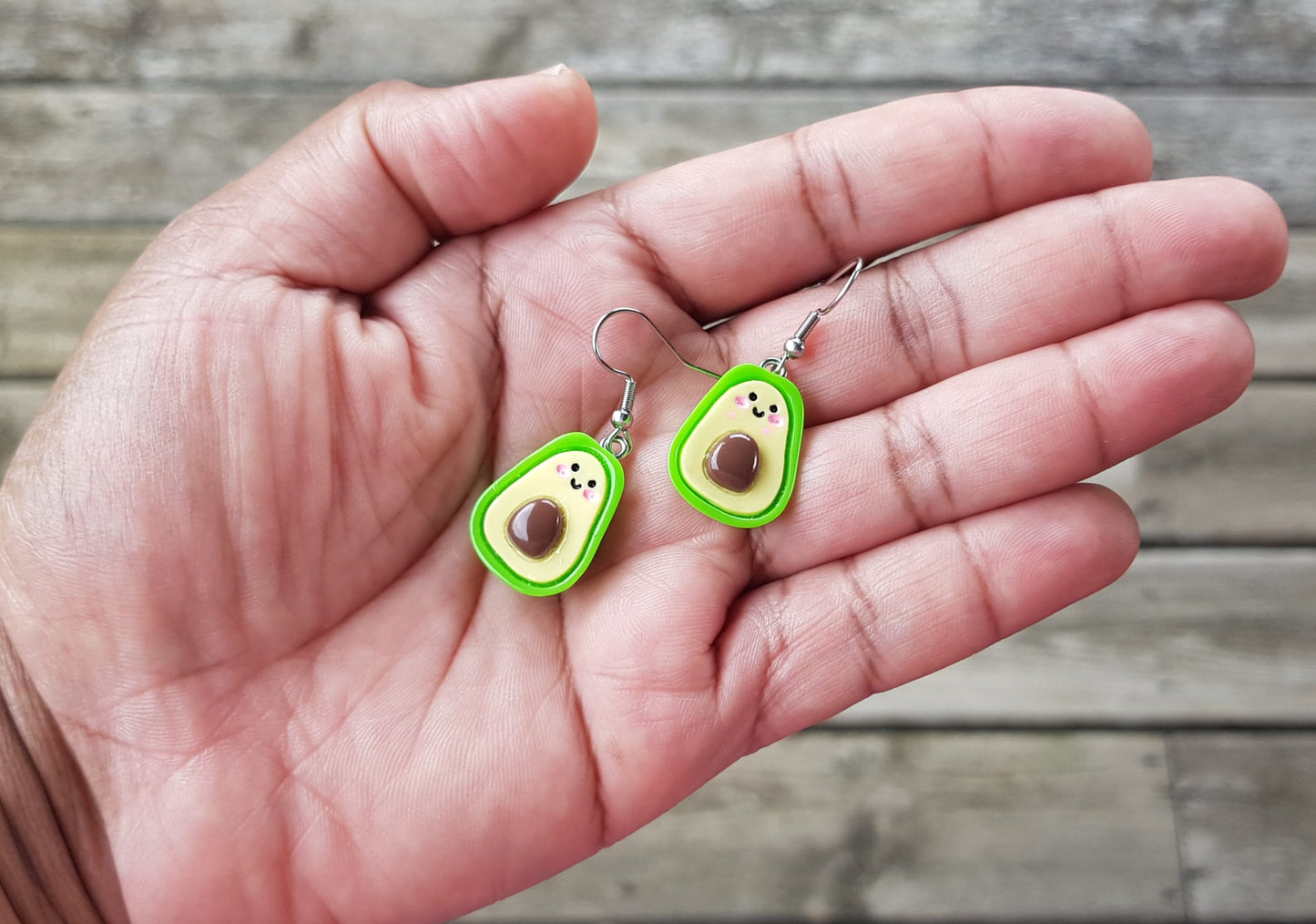 Avocado Earrings - Hypoallergenic Handmade Gift - Titanium Earrings