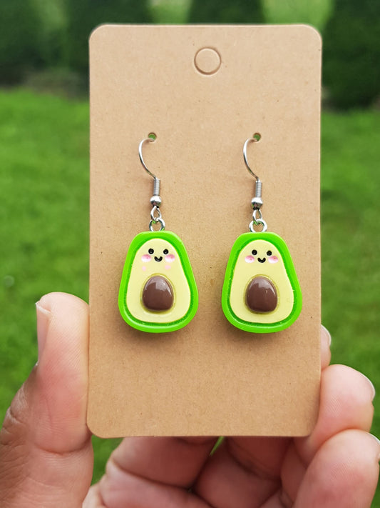 Avocado Earrings - Hypoallergenic Handmade Gift - Titanium Earrings