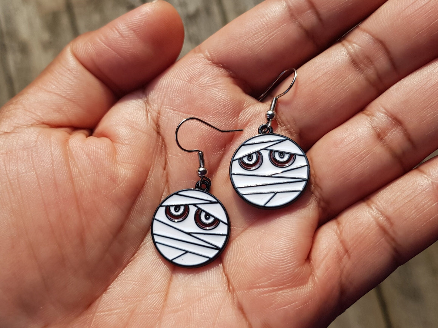 Mummy Earrings - Hypoallergenic Handmade Halloween Earrings - Witchy Earrings - Gothic Jewelry