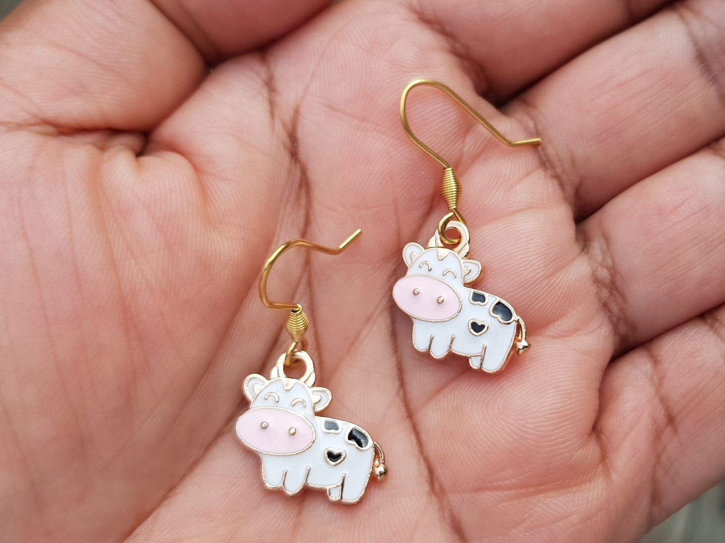 Cute Cow Earrings - Hypoallergenic Handmade Jewelry Gift - Cowgirl Earrings- Cow Gifts