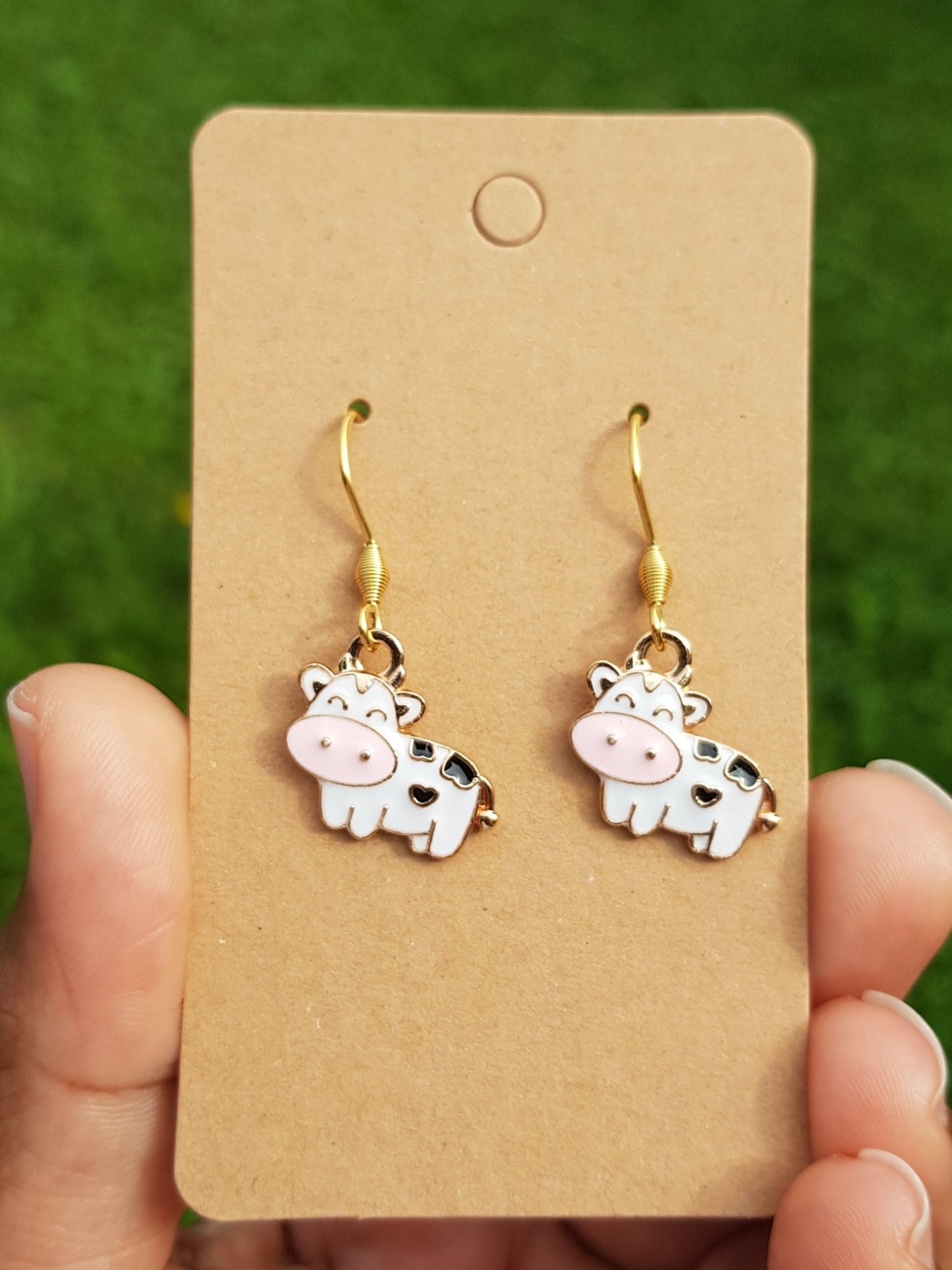 Cute Cow Earrings - Hypoallergenic Handmade Jewelry Gift - Cowgirl Earrings- Cow Gifts