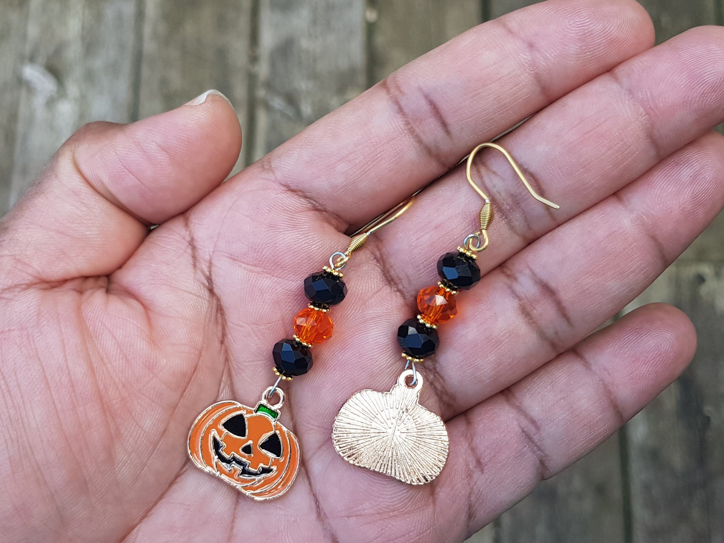 Boucles d’oreilles hypoallergéniques Jack O lantern - Boucles d’oreilles Halloween Cat