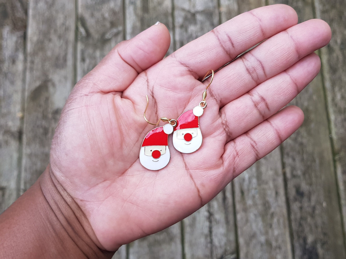 Santa Claus Earrings - Hypoallergenic Handmade Festive Holiday Earrings