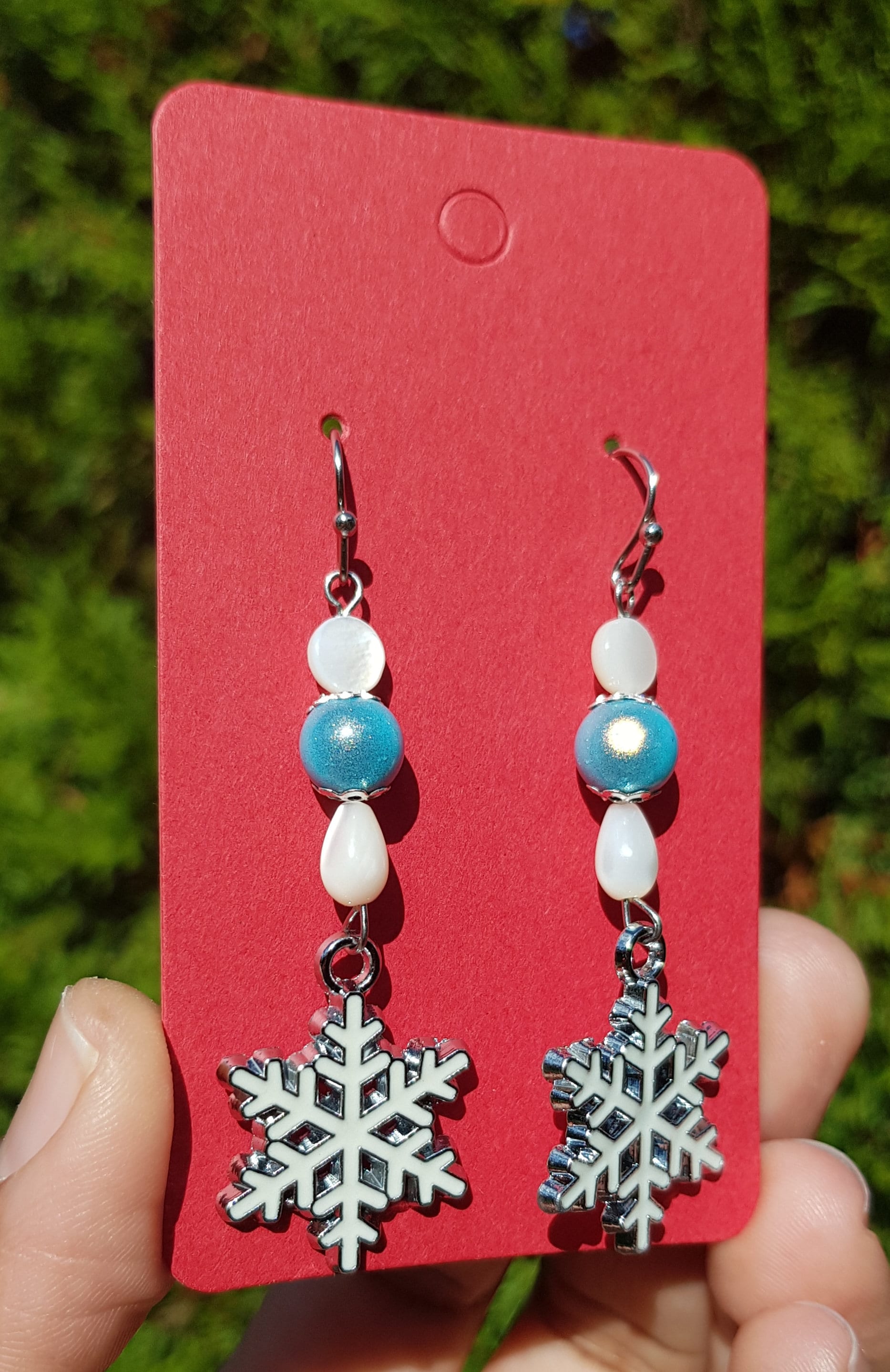 Gemstone earrings for the holiday season.