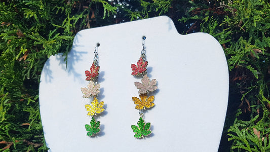 Hypoallergenic Maple Leaf Earrings - Handmade Gift -  Canada Souvenir Gift