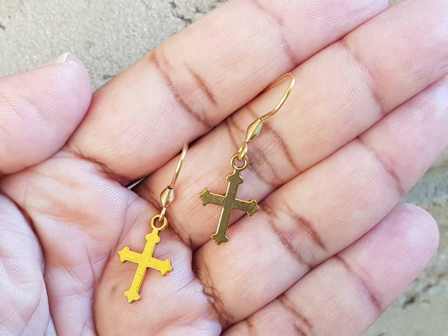 Dainty Cross Earrings - Hypoallergenic Religious Christian Earrings - Catholic Gift - Easter Jewelry Gift