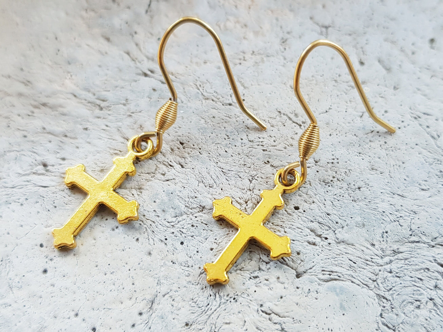 Dainty Cross Earrings - Hypoallergenic Religious Christian Earrings - Catholic Gift - Easter Jewelry Gift