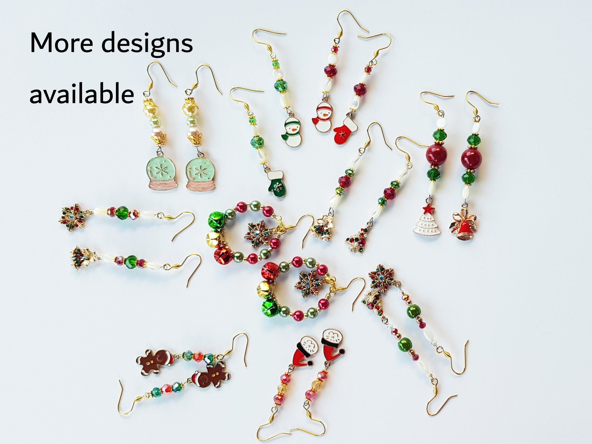 Many, many more Christmas earrings available.