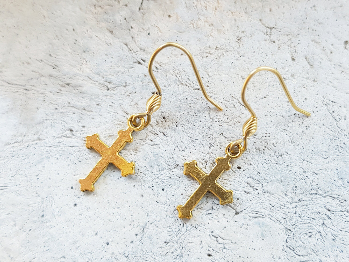 Dainty Cross Earrings - Hypoallergenic Religious Christian Earrings - Catholic Gift - Easter Jewelry Gift