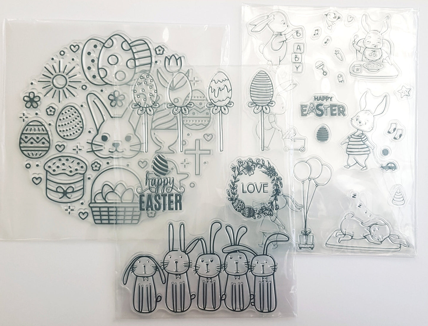 Easter Stamps Set - Clear Stamps for Cardmaking Scrapbooking