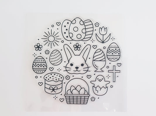 Easter Stamps Set - Clear Stamps for Cardmaking Scrapbooking