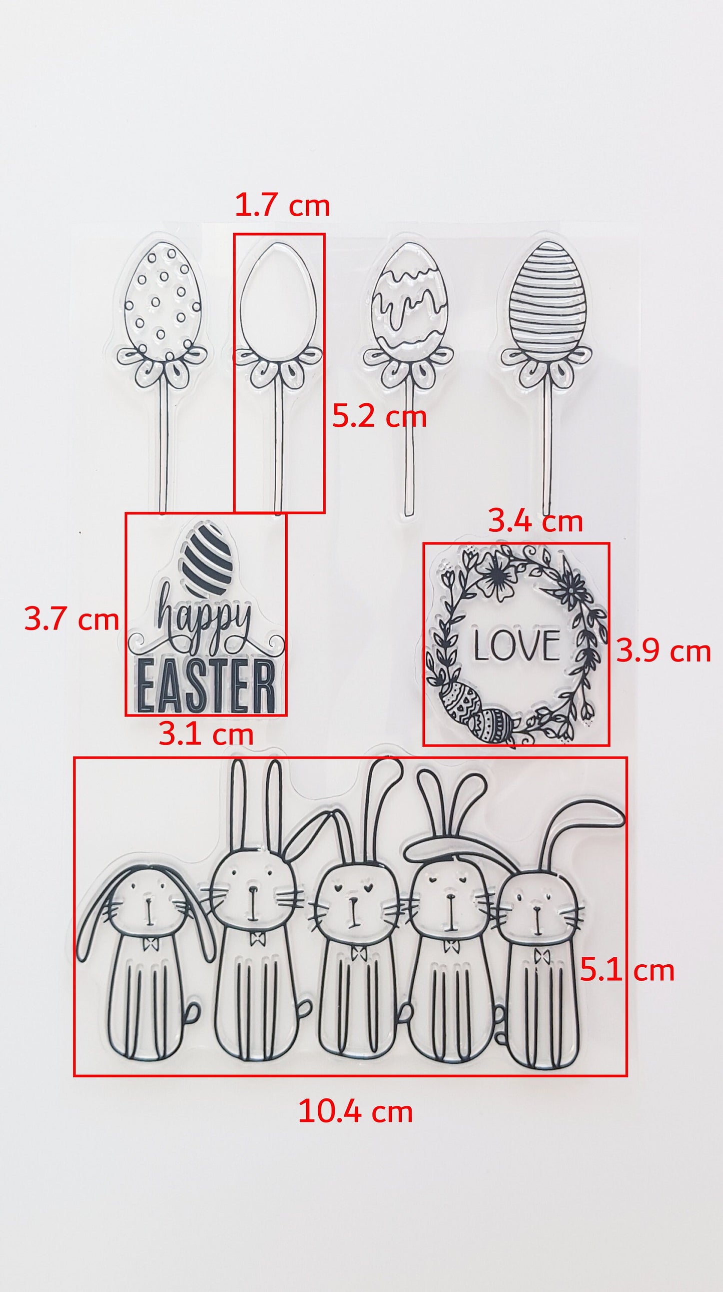 Easter Stamps Set - Clear Stamps for Cardmaking Scrapbooking