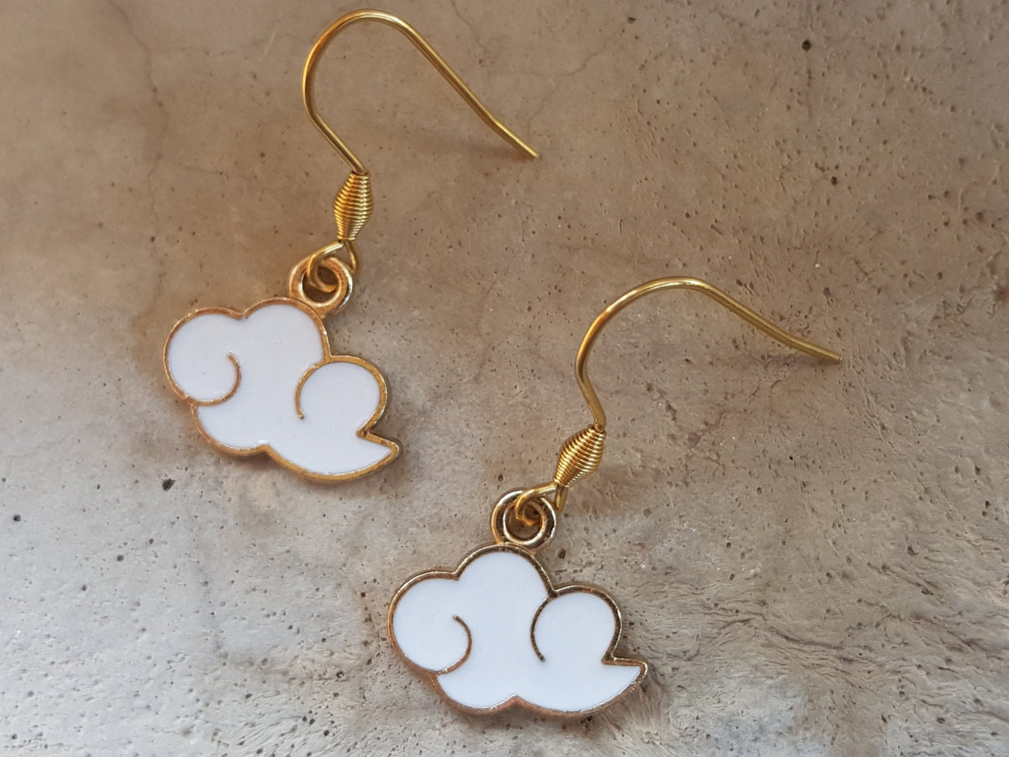 White Cloud Earrings - Hypoallergenic Handmade Dainty Earrings