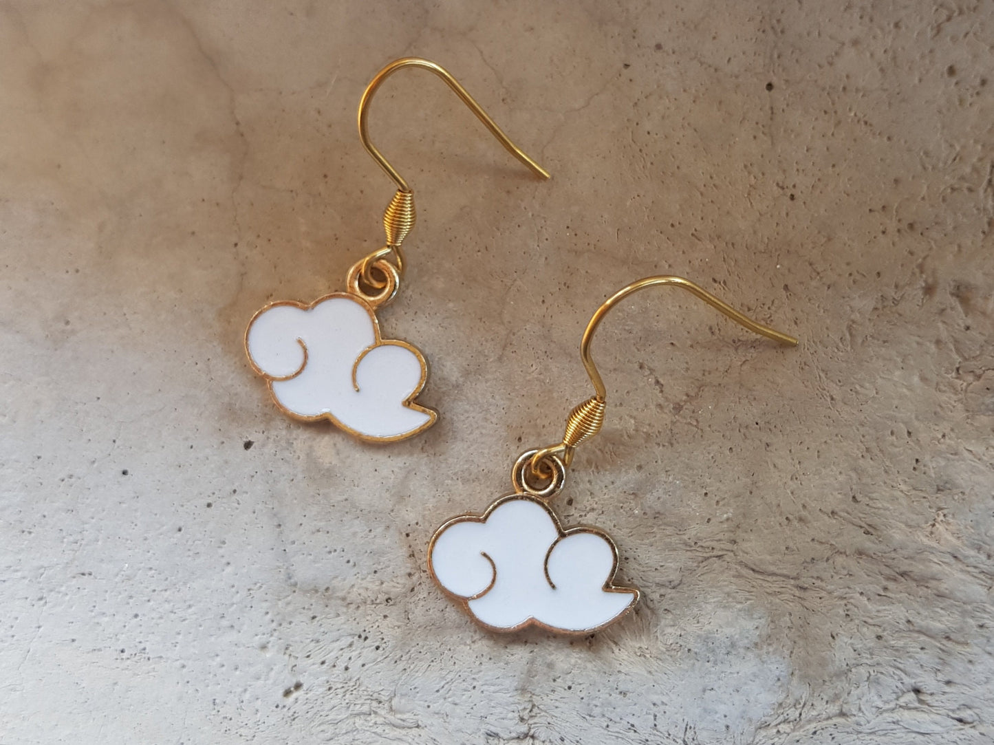 White Cloud Earrings - Hypoallergenic Handmade Dainty Earrings