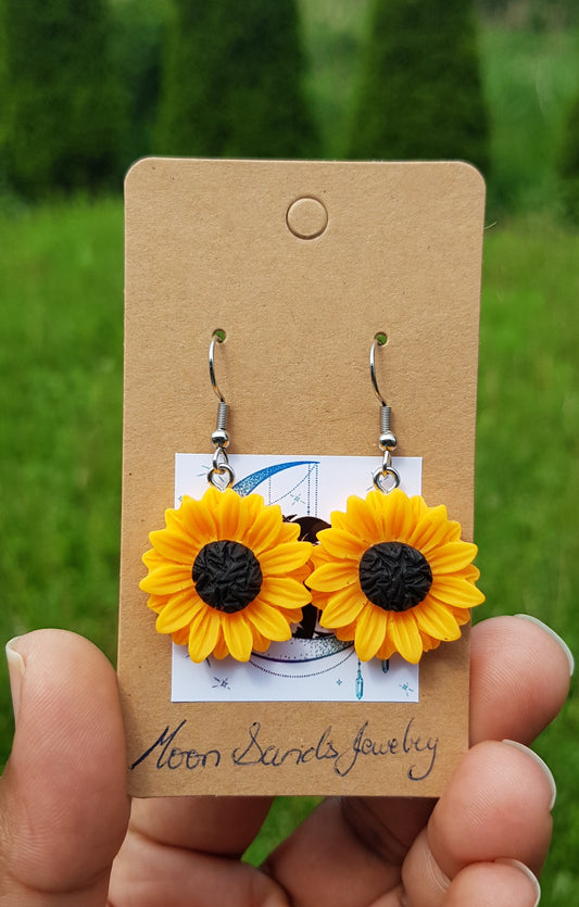 Sunflower Earrings - Hypoallergenic Handmade Jewelry Gift