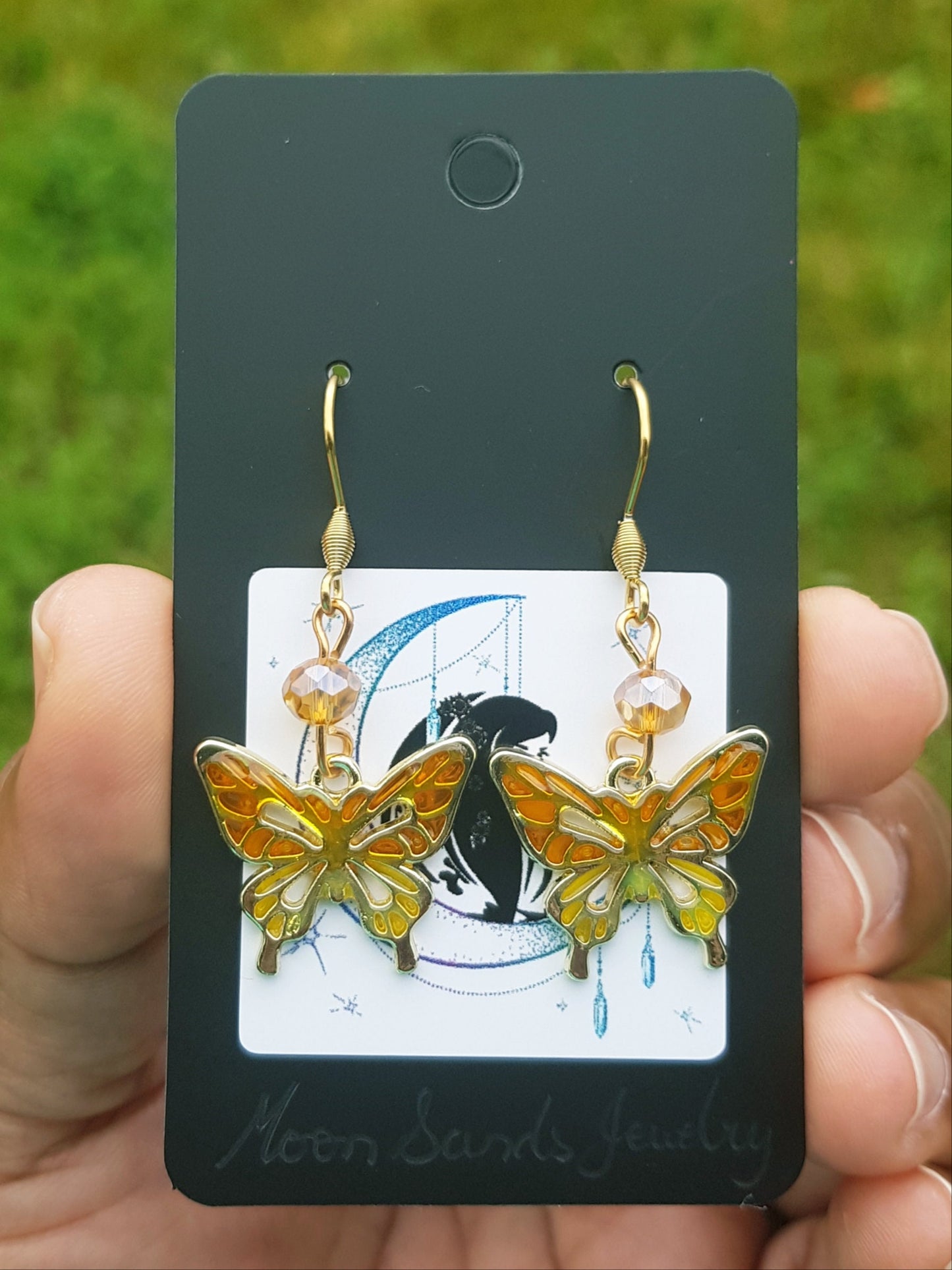 Hypoallergenic Butterfly Earrings - Birthday Gift - Titanium Earrings - Insect Jewelry - Bug Earrings - Handmade Jewelry - Insect Earrings