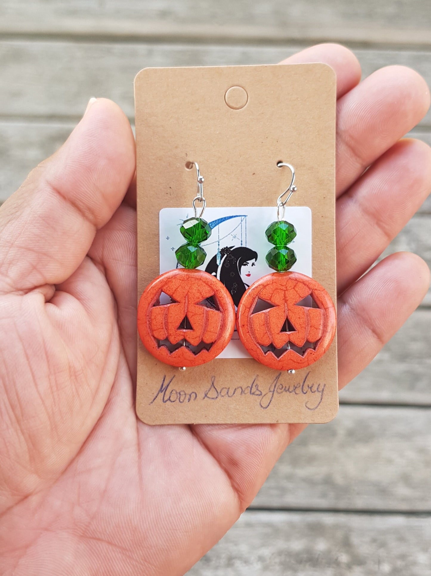 Jack O' Lantern Earrings, Hypoallergenic Halloween Pumpkin Earrings, Handmade Christmas Gift, Holiday Gifts, Pumpkin Gift, Cyber Monday SALE