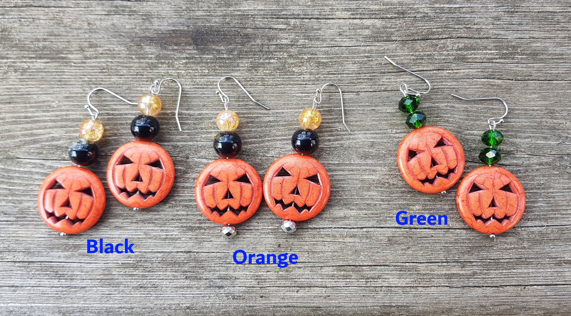 Jack O' Lantern Earrings, Hypoallergenic Halloween Pumpkin Earrings, Handmade Christmas Gift, Holiday Gifts, Pumpkin Gift, Cyber Monday SALE