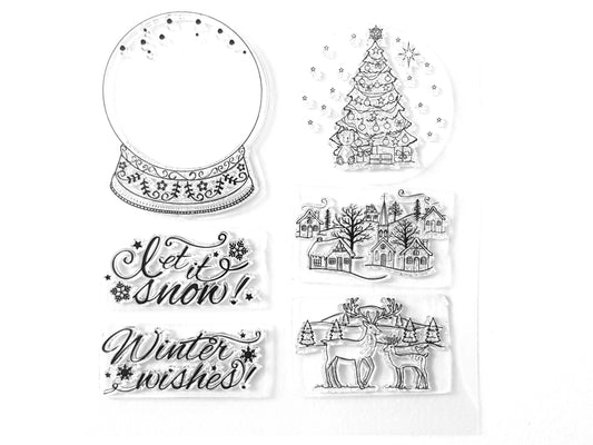 Christmas Clear Silicone Stamp Set  - Scrapbooking and Handmade Cards Stamps