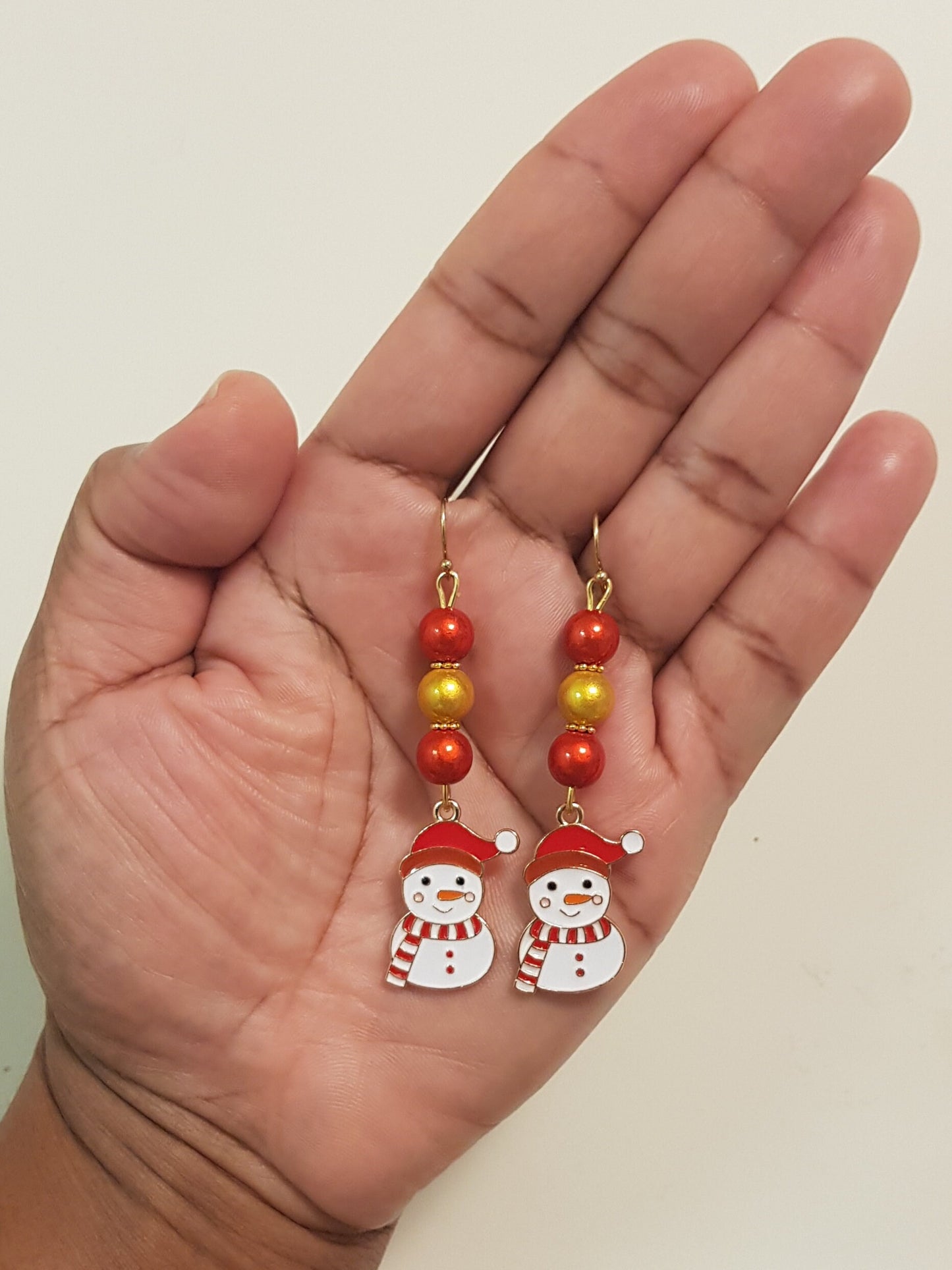 Snowman Earrings -  Hypoallergenic Handmade Christmas Gift -  Titanium Earrings - Christmas Earrings -  Holiday Gifts -  Festive Jewelry