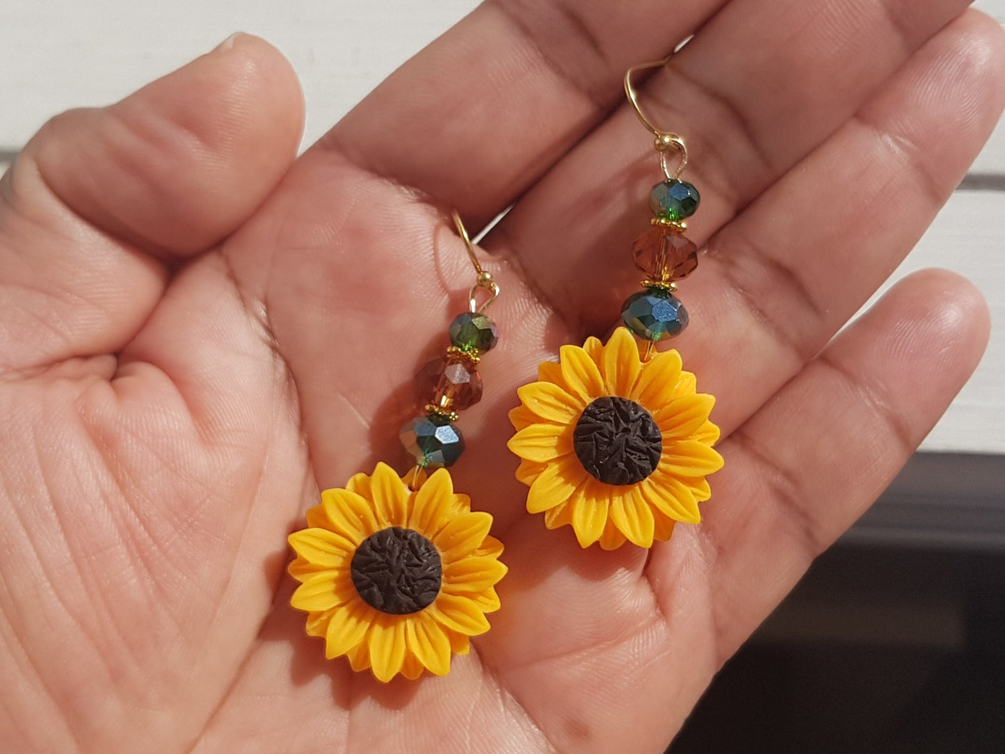 Hypoallergenic Sunflower Earrings - Handmade Gift