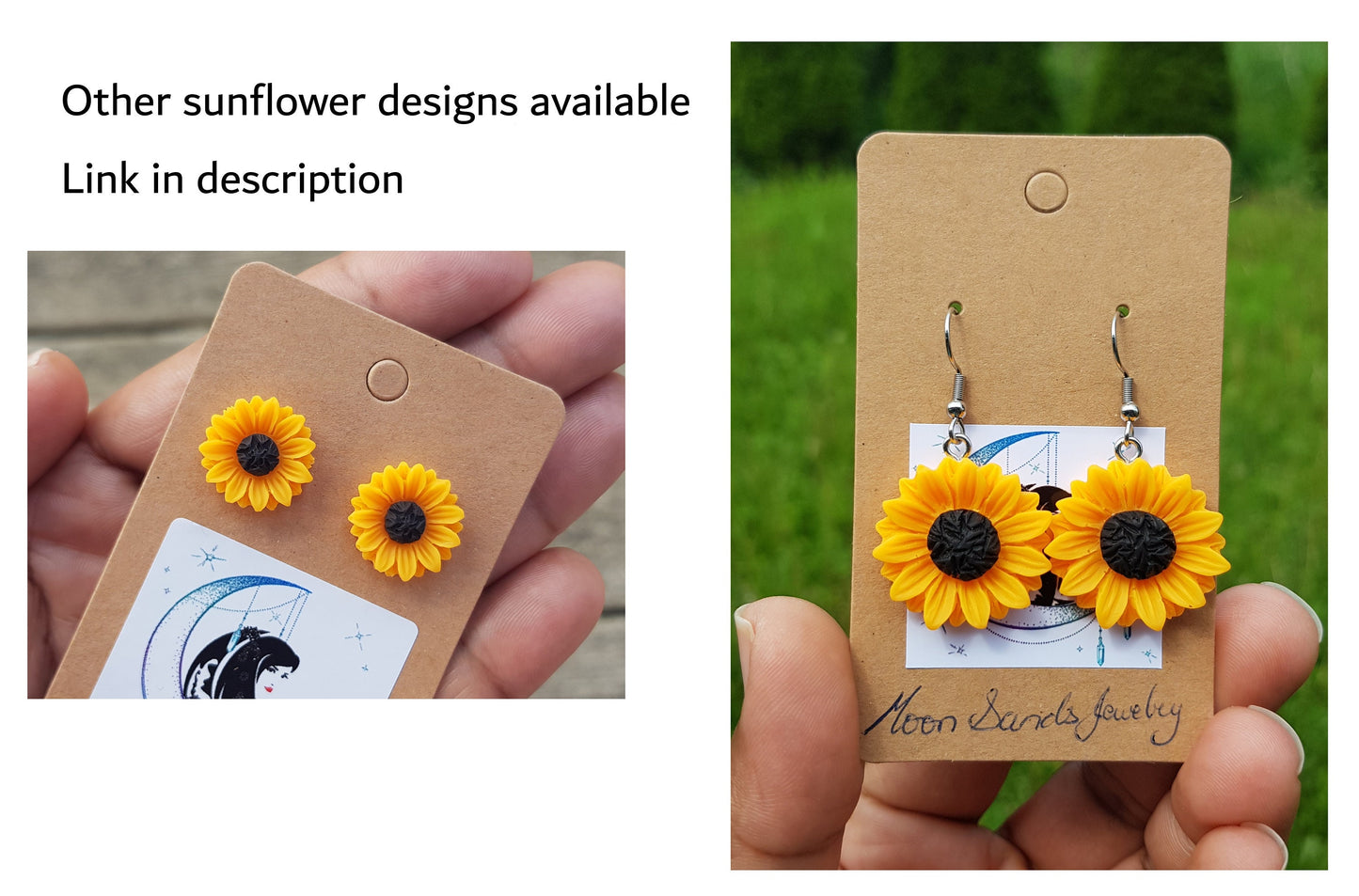 Hypoallergenic Sunflower Earrings - Handmade Gift